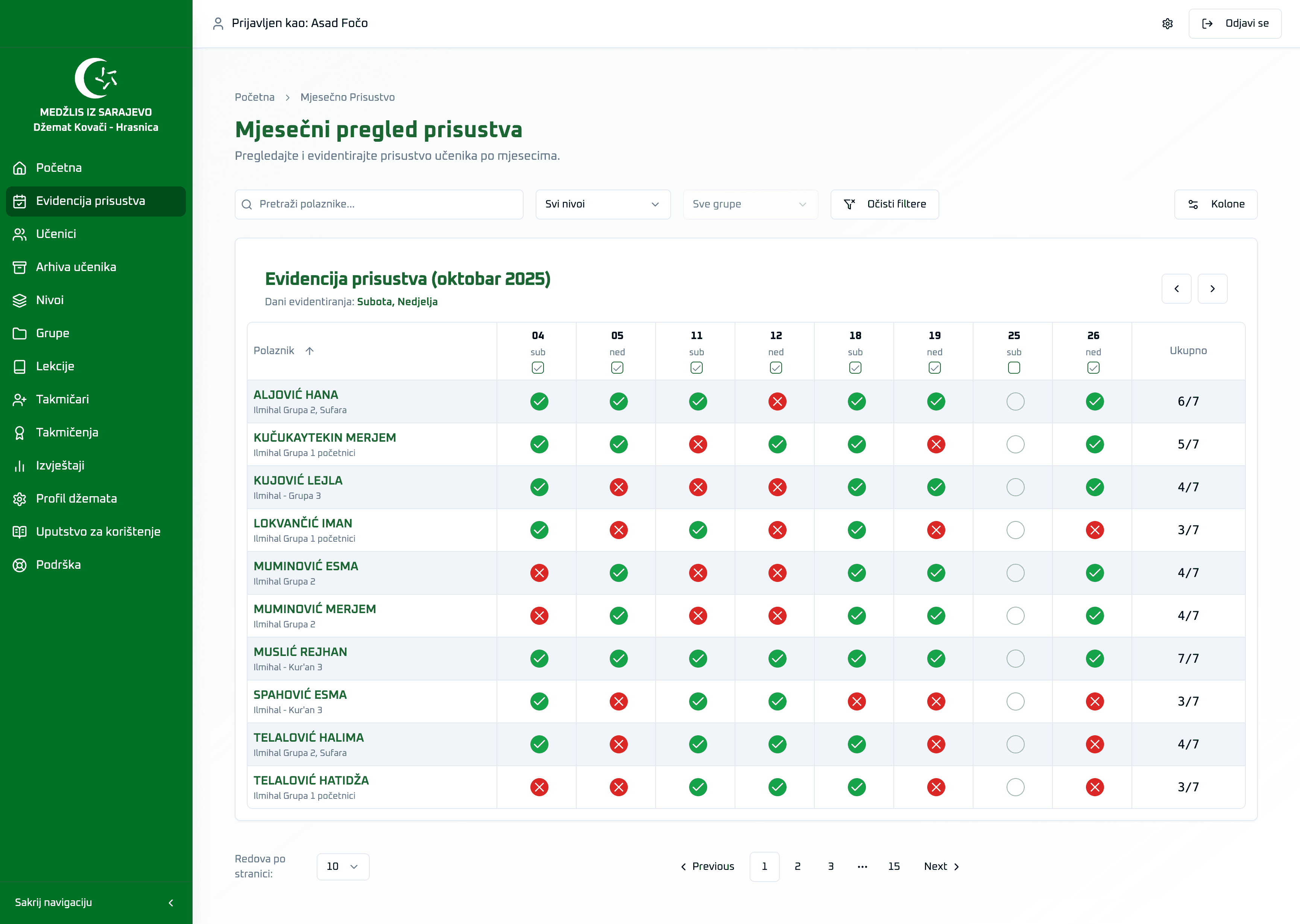Digitalni Dnevnik i Evidencija Prisustva